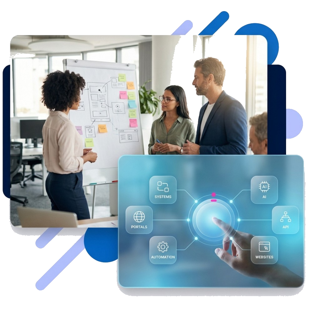 Systems, portals, automation, AI and websites — software beyond the public site