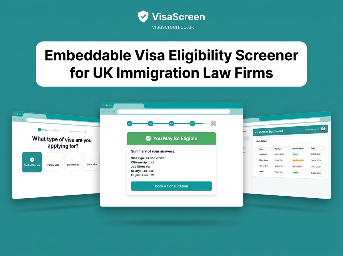 VisaScreen — visa eligibility screener for UK immigration law firms